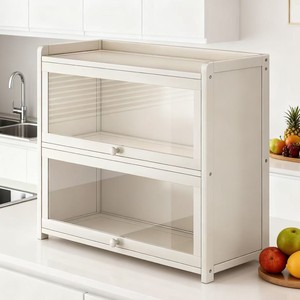 <b>Desktop</b> Storage Rack For Teacups Water Cups 3 Tier Dustproof Cabinet Cup Holder For Dining Tabletop - Product Image 3