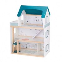 Jugando a las casitas juguetes DIY cabaña juguetes de madera con ascensores 3-6 años juguetes grandes de Villa de tres pisos