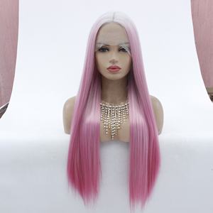 LINDALHAIR, <span class=keywords><strong>peluca</strong></span> Rosa degradada con <span class=keywords><strong>peluca</strong></span> frontal <span class=keywords><strong>de</strong></span> encaje rubio platino, <span class=keywords><strong>peluca</strong></span> blanca recta a colorete, <span class=keywords><strong>peluca</strong></span> Rosa sirena para <span class=keywords><strong>Drag</strong></span> <span class=keywords><strong>Queen</strong></span>, Cosplay - Product Image 1