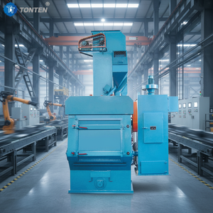 Machine de sablage DShot à commande PLC 2026 avec fonction de polissage et billes d'acier pour pièces usinées sur bande transporteuse - Product Image 1