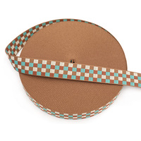 Sangle tissée en polyester jacquard à motif losanges personnalisée Liwei Fashion pour chaussures, chapeaux, sacs et accessoires décoratifs pour la maison