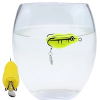 Offre Spéciale Cheery Mini Snake Fish Bait 20 couleurs avec crochet noir fort PVC grenouille leurre 8.5G 4.5cm