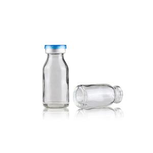 Frasco de vidrio transparente para inyección, contenedor de medicina líquida con tapa de aluminio olástico, 20ml, 30ml, 50ml, 1 onza - Product Image 4