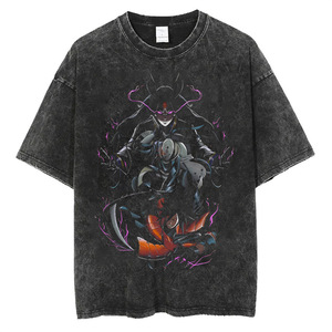 Camiseta estampada nueva de verano, camiseta holgada de manga corta con efecto desgastado de Uchiha <span class=keywords><strong>Itachi</strong></span> para hombre - Product Image 3