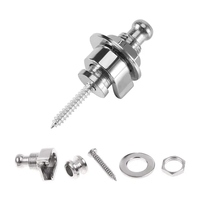Boutons de verrouillage de sangle de sécurité en métal broches d'extrémité verrouillage de sangle de guitare avec vis de montage pour guitare acoustique électrique, basse, ukulélé