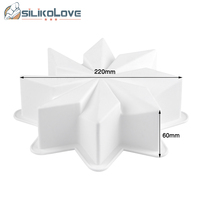 Moule à gâteau en Silicone en forme de flocon de neige personnalisé, moule en Silicone fait maison pour pâtisserie, moule en Mousse à dégagement facile, caoutchouc de Silicone pour outils à gâteau