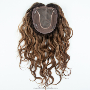 Factory Direct Sale human hair <b>topper</b> monofilament 100% virgin human hair <b>topper</b> mono base 3*5 custom - Product Image 4