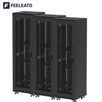 Armoire de serveur réseau pour centre de données, sur pied, 18U 22U 27U 32U 37U 42U 47U, 19 pouces, avec porte grillagée, pour intérieur, en stock