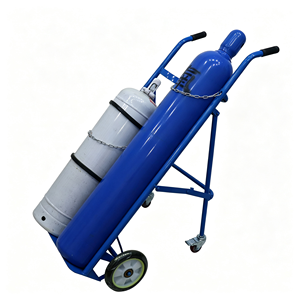 1. Carretilla Industrial con Ruedas para Cilindros de Gas, Carro de Acero Resistente para Botellas con Ruedas Bloqueables para Fábrica, Taller, Soldadura - Product Image 5