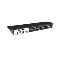 Conmutador KVM LED IP de 17 ", 32 puertos VGA a través de Ethernet, 1U de montaje en rack, cajón KVM LCD IP sobre CAT6, consola KVM de 19 pulgadas a través de IP