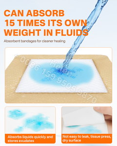 Perban Luka Tahan Air dengan Pinggiran Lembut, Daya Serap Tinggi, Perban Busa Silikon 7.5x7.5cm Bersertifikat CE, Disinfektan Inframerah Jauh - Product Image 5
