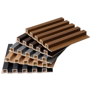Panneau mural étanche WPC système d'<span class=keywords><strong>intérieur</strong></span> cloison texturée en fibre de <span class=keywords><strong>bambou</strong></span> solide PVC design chinois pour appartement bureau école - Product Image 1