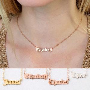 Personalized <strong>Names</strong> 18k Gold Plated Stainless Steel Necklace Personalized <strong>Name</strong> Necklace for Women Custom Letter Necklace - Product Image 6