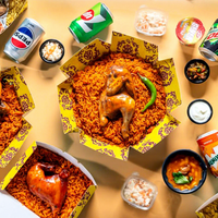 Halal-Restaurant Sechseckige Kraftpapier-Verpackung für Kabsa-Reis, Würziges Hähnchen, Bukhari Mandi, Sushi, Kartoffelchips, Babynahrung