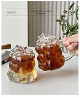 Nouvelle Tasse Nuage Moderne Simple en Verre Borosilicate Haute Qualité, Couleur Unie, Universelle, Sans Poignée, Sans Couvercle, Résistante aux Hautes Températures, pour Lait