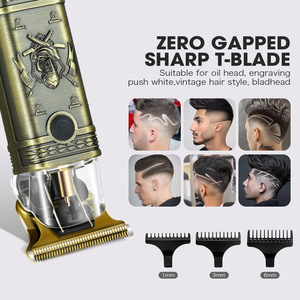 Cortadora de Pelo Dsp Dan Song, Cuerpo de Metal de Acero Inoxidable, Longitud Ajustable, Funciona con Batería, Para Hombres, Barba, Patillas, Estilizado de Cabeza Calva - Product Image 5