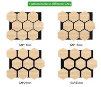 Placage mural insonorisé en fibre de polyester de couleur personnalisée MDF Panneau d'absorption acoustique hexagonal Plaques de panneau