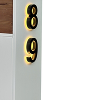 Boîte aux lettres solaire moderne en acier galvanisé avec numéros rétroéclairés
