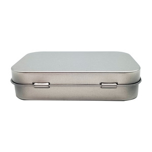กล่องเหล็กสี่เหลี่ยมพิมพ์ลายตามสั่ง OEM สีเงิน พร้อมฝาปิด สำหรับบรรจุของขวัญ/ขนม/ลูกอม ภาชนะบรรจุอาหารเกรดอาหาร กล่องโลหะ - Product Image 4