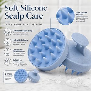 Brosse à cheveux personnalisée pour marque privée, brosse à cuir chevelu en silicone souple pour cheveux secs et humides, masseur de cuir chevelu - Product Image 3