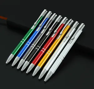 Joli stylo à bille rétractable décoratif de luxe en métal pour la promotion