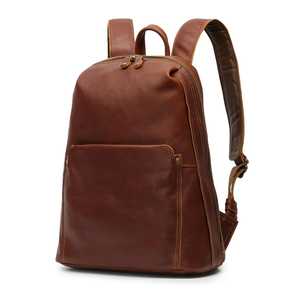 Brown Leather <b>Backpack</b> for <b>Women</b> with <b>Large</b> Capacity Storage Stylish Travel and Daily Use Design Comfortable Carrying Experience - Product Image 3