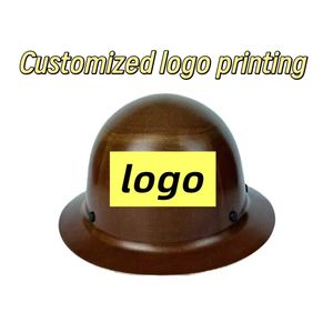 หมวกนิรภัยอุตสาหกรรมทรงกลมทำจากคาร์บอนไฟเบอร์ - หมวกแข็งแบบมีร่อง 4 จุด ทนความร้อนสูง สำหรับการป้องกันในสถานที่ทำงาน - Product Image 2