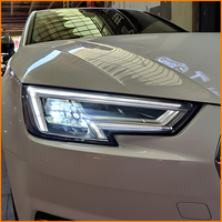 Pour Audi A4 A4L 2017 2018 2019 B9 8W Phares Full LED avec mise à niveau Xénon, DRL Matrix et clignotants séquentiels, boîtier noir