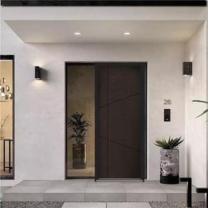 <span class=keywords><strong>Portes</strong></span> d'entrée en bois modernes pour maison, extérieur, Chine, haute qualité, bon prix, porte d'entrée principale, serrure intelligente moderne, porte pivotante d'entrée - Product Image 6
