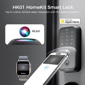 Lndu Hk01 सेब होम किट nfc Kerk मेटल डोर वाटरप्रूफ आईपी 65 आउटडोर डिजिटल इलेक्ट्रिक फिंगरप्रिंट डोर लॉक - Product Image 2