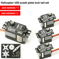 Servomoteurs à plateau oscillant à engrenages métalliques GDW DS290MG DS595MG pour hélicoptères ; compatibles avec les jouets électroniques X3 Yato 470L et KST215