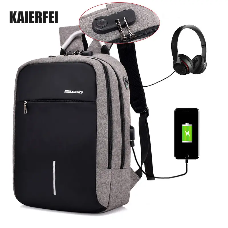 New fashion factory Price brand waterproof anti-theft usb charging bagpack anti theft smart laptop backpacks bag with usb
