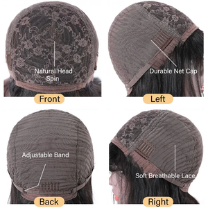 Peluca de Cabello Humano Rizado y Voluminoso, Peluca sin Pegamento, Peluca Afro con Ondas y Rizos, Peluca Afro Brasileña con Flequillo - Product Image 6