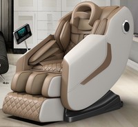 Silla de Masaje Shiatsu Moderna YS-C06 con Estilo AI, Terapia de Gravedad Cero 4D para Todo el Cuerpo, Calor, Tacto, Plegable, Cuero PU, HiFi, Bluetooth