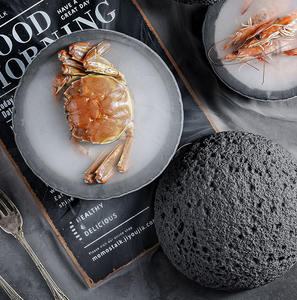 Set di Stoviglie Ecologiche Giapponesi per Hotel, <span class=keywords><strong>Piatto</strong></span> in Pietra Vulcanica per Frutti di Mare, Sushi, Sashimi, <span class=keywords><strong>Piatto</strong></span> per Ghiaccio, <span class=keywords><strong>Piatto</strong></span> per Servire con Effetto Fumo - Product Image 4