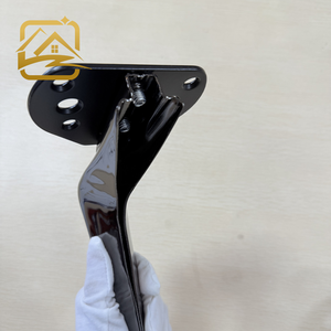 Metal Low <b>Table</b> Legs 16/18cm Premium Tapered <b>Black</b> <b>Sofa</b> Legs Metal with Plate Hole Cabinet Legs Legs for Furniture Bed - Product Image 4