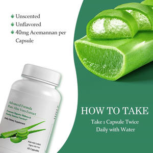 Cápsulas de aloe vera orgánico de etiqueta privada OEM, equivalente interno de hoja de aloe de 160000mg por porción - Product Image 5