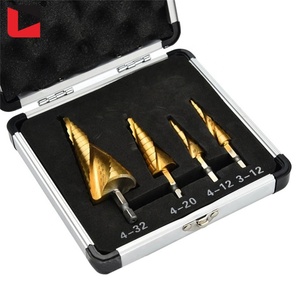 ชุดดอกสว่านเจาะแบบขั้นบันไดเคลือบไทเทเนียม HSS 4 ชิ้น - Product Image 1