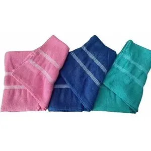 Serviette de bain 20 Leslie 100% coton, économique, rectangulaire, pour usage domestique, couleur unie, tissée, pour adulte - Product Image 4