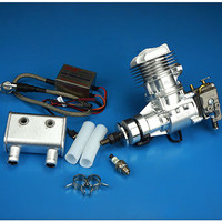 Deko DLE20RA — moteur à gaz 20cc pour avion RC, modèle à ailes fixes, temps unique, deux sorties, vent froid, démarrage avec les mains arrière