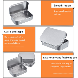 Customized Logo Food Grade Rectangular <b>Tin</b> Can Metal Packing Box Offset Printing Plain Hinged Glossy Finish <b>Storage</b> Case - Product Image 3