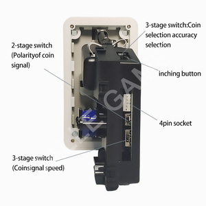 Accepteur de pièces électronique universel multi-protocoles avec LED pour distributeurs automatiques et bornes d'arcade DC+12V Vitesse 0,6s Personnalisable - Product Image 6