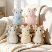 Porte-clés en peluche souris mignonne et adorable, poupée souris blanche, porte-clés de sac pour enfants, poupée en tissu
