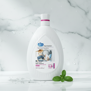 Détergent liquide pour bébé 1 kg, gel <span class=keywords><strong>lessive</strong></span> bébé aux ingrédients végétaux naturels, formule oxygène actif pomme fraîche, ODM/OEM - Product Image 1