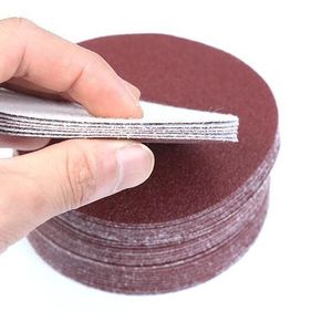 Disques de ponçage floqués 5 pouces 125 mm en alumine avec support adhésif pour le polissage du métal et du bois - Product Image 5