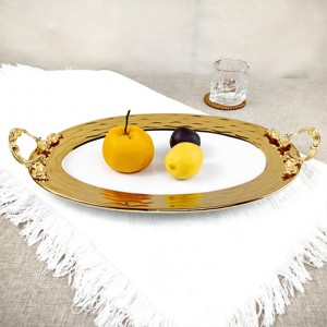 מפעל מותאם אישית סיטונאי בר באיכות גבוהה Binaural עיצוב פרסמטי זהב גבול עוגת קינוח - Product Image 2