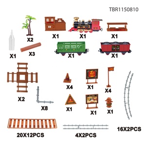 Ensemble de Train à assembler soi-même, Train de pulvérisation de brouillard, jouet de Train électrique à piles avec un son et des lumières réalistes, 293 pièces - Product Image 3