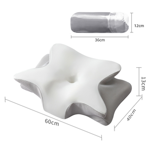 Coussin cervical ergonomique en mousse à mémoire de forme, orthopédique, respirant, thérapeutique, en forme de papillon, à porter, en promotion - Product Image 2