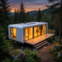 Cabine Apple préfabriquée entièrement meublée, hôtel mobile de luxe, cabine écologique préfabriquée, espace de bureau mobile modulaire