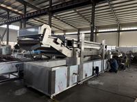 Freidora Continua de Acero Inoxidable para Papas Fritas, Línea de Producción de Fritura Automática